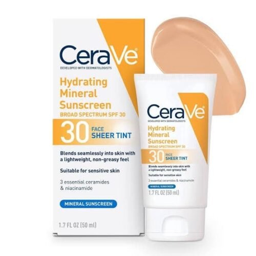 Cerave Hydration Mineral Sunscreen SPF 30 Face Sheer Tint 50ml